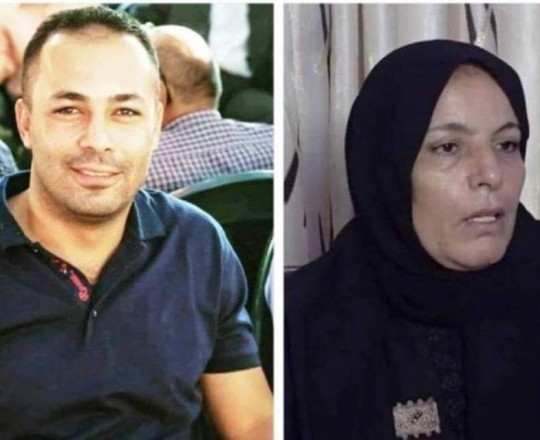 الأسيرة وفاء محمود مهداوي (54 عاماً) ونجلها أمجد 