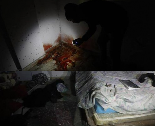 صورة من المكان الذي كان يتحصّن فيه الشهيد البطل أشرف نعالوة قبل اغتياله فجر اليوم الخميس 13 ديمسبر 2018