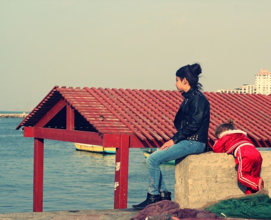 ميناء غزة شتاء 2014 - تصوير: خالد أبو الجديان