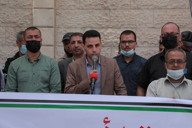 الجبهة الشعبية بالشراكة مع الجهاد الإسلامي تنظم وقفة احتجاجية أمام مقر المندوب السامي (4).PNG