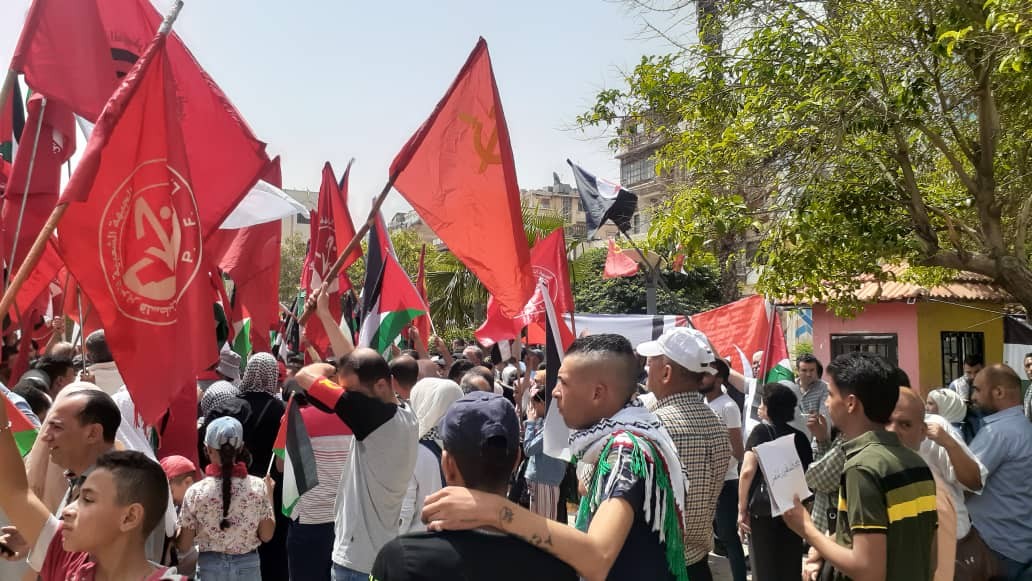 قوى وأحزاب سورية وفلسطينية تنظم وقفة مُساندة لفلسطين (5).jpg